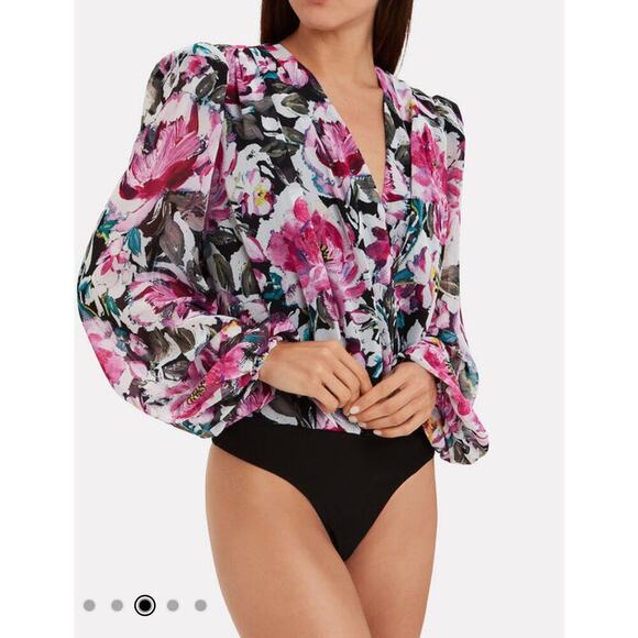 RONNY KOBO Mika Floral Crepe Bodysuit - Small - Picture 2 of 6